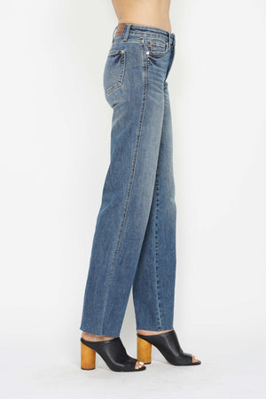 Amber Tummy Control Straight Jeans by Judy Blue