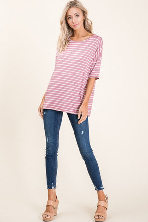 Must Have Been Me Striped Tee