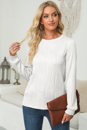 Talk About Texture Long Sleeve Top