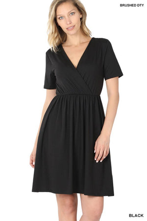 Cross My Heart Surplice Dress