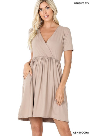 Cross My Heart Surplice Dress