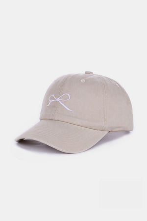 Bow Embroidered Baseball Caps