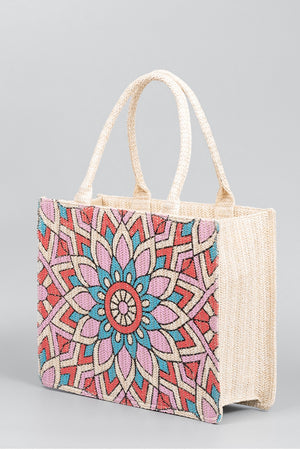 Flower Mandala Tote Bag