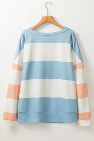 Color Contrast Long Sleeve Top