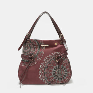 Side Braided Tassel Embroidery Hobo Bag