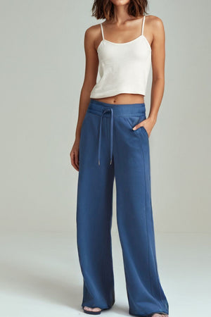 Elsie Drawstring Straight Leg Pants