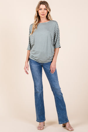 Casual Days Dolman Sleeve Top in Dusty Olive