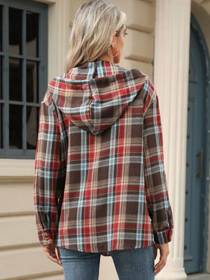 Playing Games Plaid Hoodie