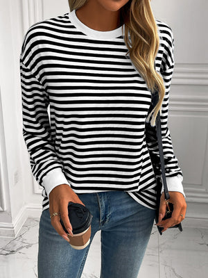 Say Hello Striped Sweatshirt