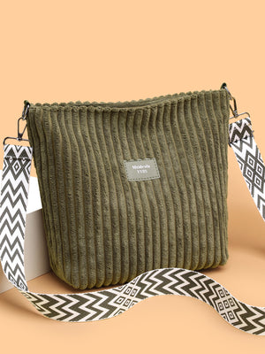 Corduroy Crossbody with Removable Strap