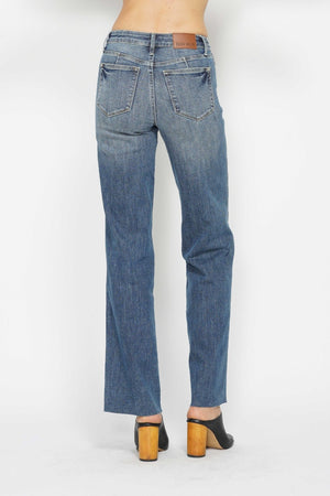 Amber Tummy Control Straight Jeans by Judy Blue