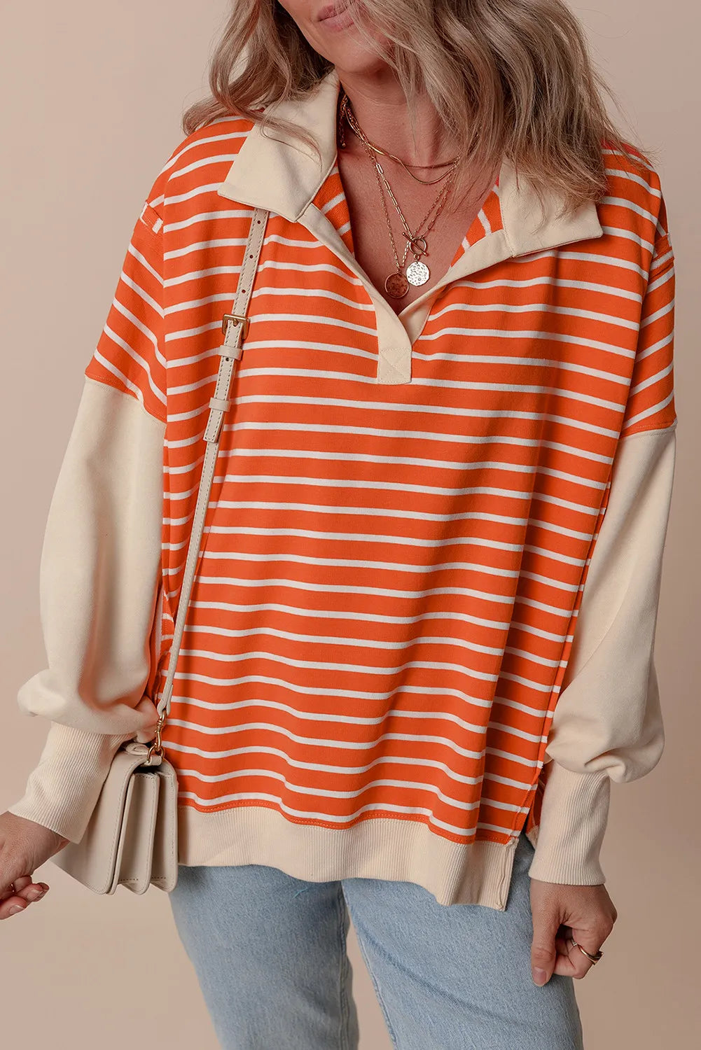 Say Hello Striped Sweatshirt