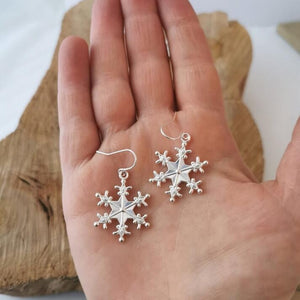 Silver Snowflakes Earrings