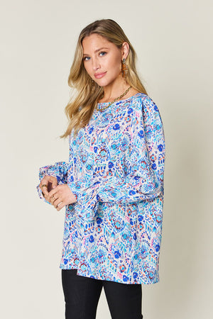 Meet Me At The Gallery Flounce Sleeve Blouse