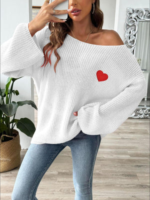 Heart Stopper Dropped Shoulder Sweater