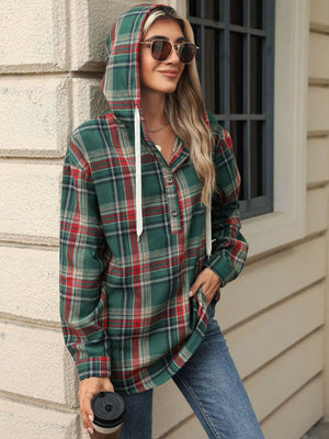 Playing Games Plaid Hoodie