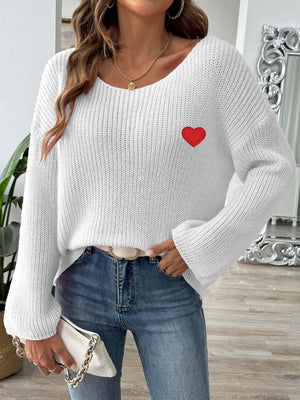 Heart Stopper Dropped Shoulder Sweater