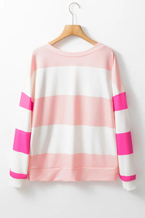 Color Contrast Long Sleeve Top