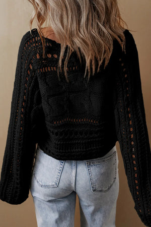 Have It All Openwork Sweater