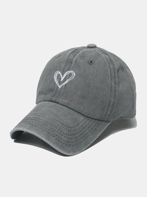 Heart Happiness Washed Cotton Baseball Cap