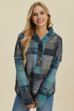 Pause to Smile Plaid Hoodie