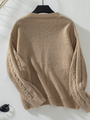 Openwork Cable-Knit Sweater