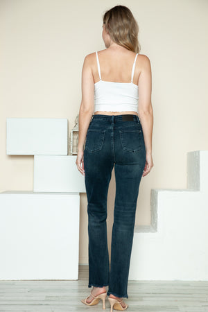 Tisha Button Fly Straight Jeans by Judy Blue