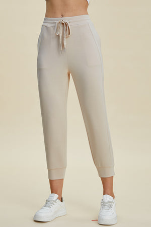 Dana Drawstring High Waist Cropped Pants