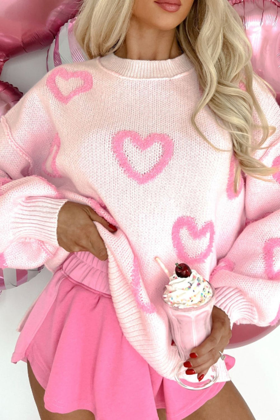 Hearts All Around Sweater