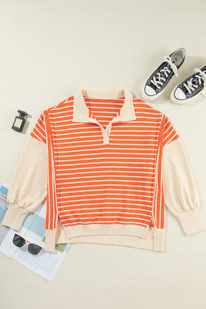 Say Hello Striped Sweatshirt