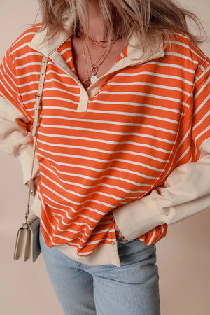 Say Hello Striped Sweatshirt