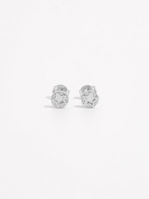 925 Sterling Silver Zircon Star Stud Earrings