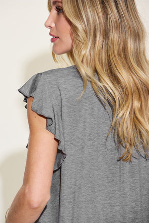 Not Your Average Ruffle Short Sleeve Top