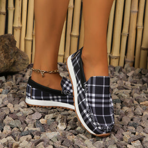 Posh Plaid Slip-Ons