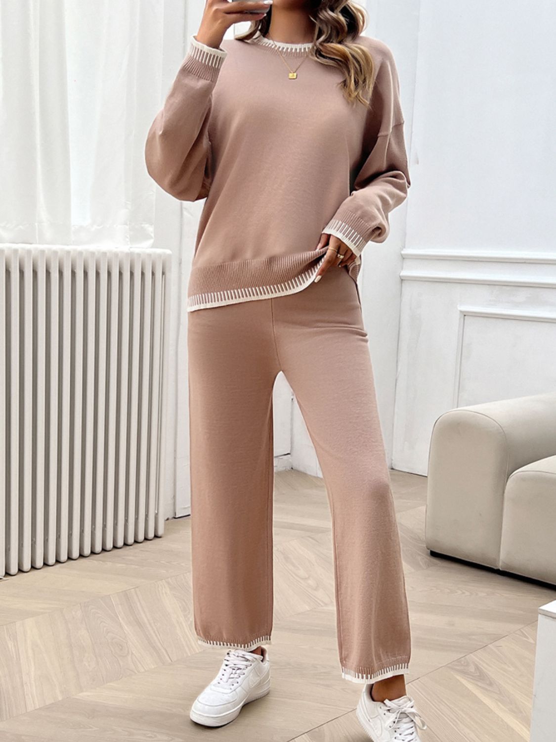 Always Cold Top and Pants Sweater Set