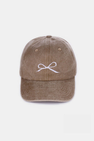 Bow Embroidered Baseball Caps