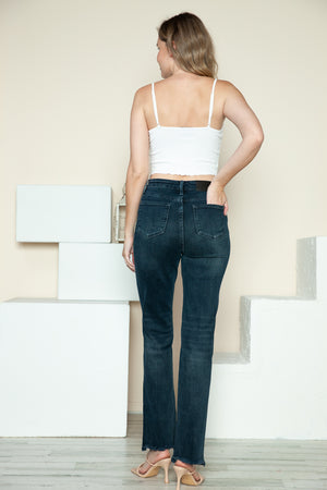 Tisha Button Fly Straight Jeans by Judy Blue