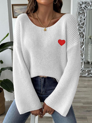 Heart Stopper Dropped Shoulder Sweater