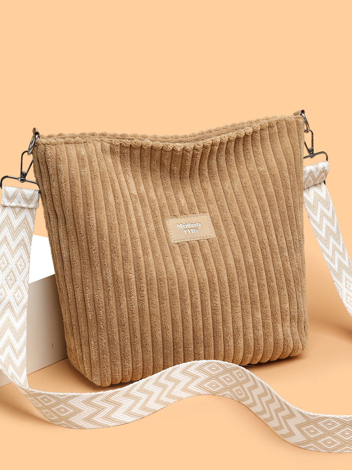 Corduroy Crossbody with Removable Strap