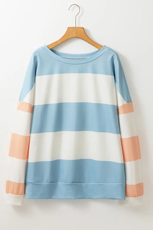 Color Contrast Long Sleeve Top