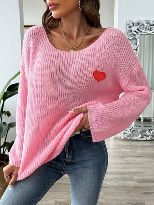 Heart Stopper Dropped Shoulder Sweater