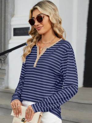 Nantucket Notched Long Sleeve Tee