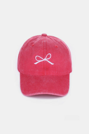 Bow Embroidered Baseball Caps