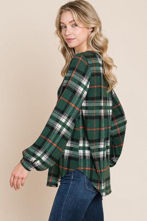 Already There Plaid Top