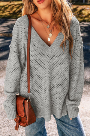 Rainy Days Dropped Shoulder Sweater