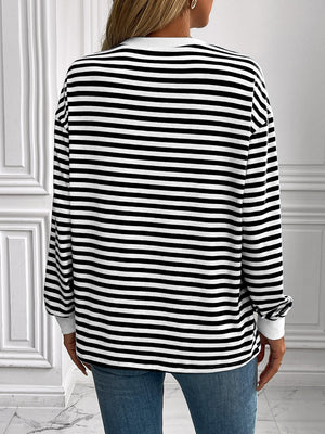 Say Hello Striped Sweatshirt