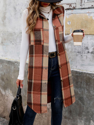 Turning Leaves Fall Plaid Vest