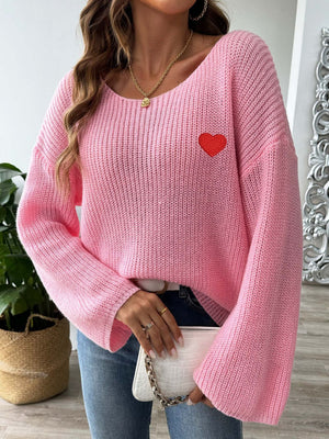 Heart Stopper Dropped Shoulder Sweater