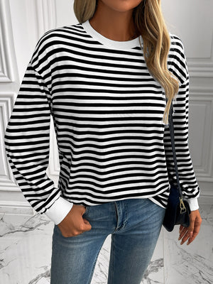 Say Hello Striped Sweatshirt