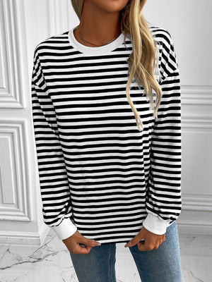 Say Hello Striped Sweatshirt